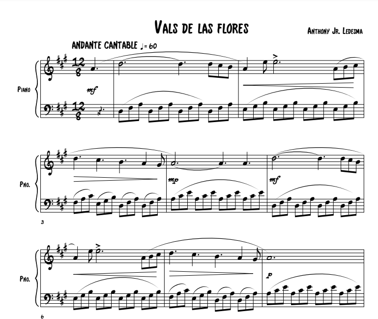vals de las flores partitura piano pdf
