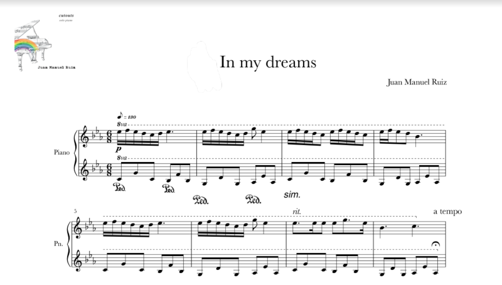 juan manuel ruiz in my dreams partitura piano pdf