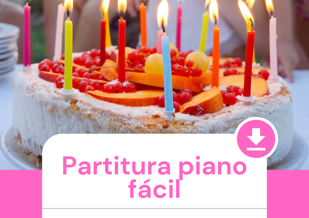 cumpleaños feliz partitura piano fácil