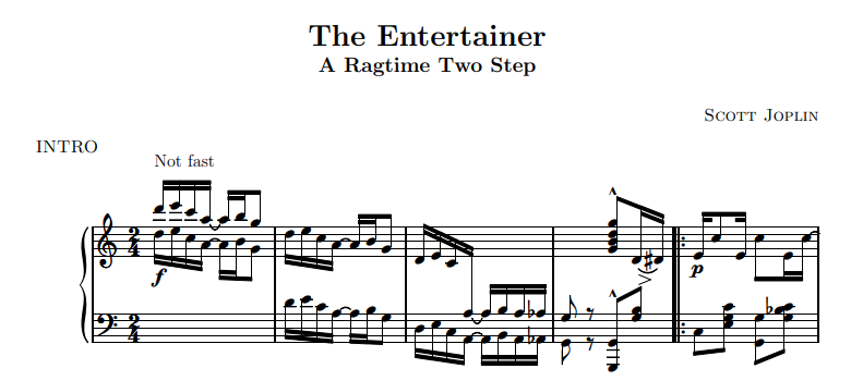 partitura the entertainer