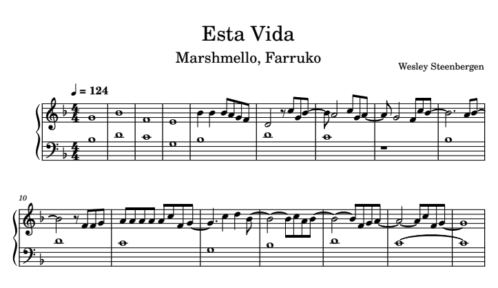 captura partitura esta vida piano pdf