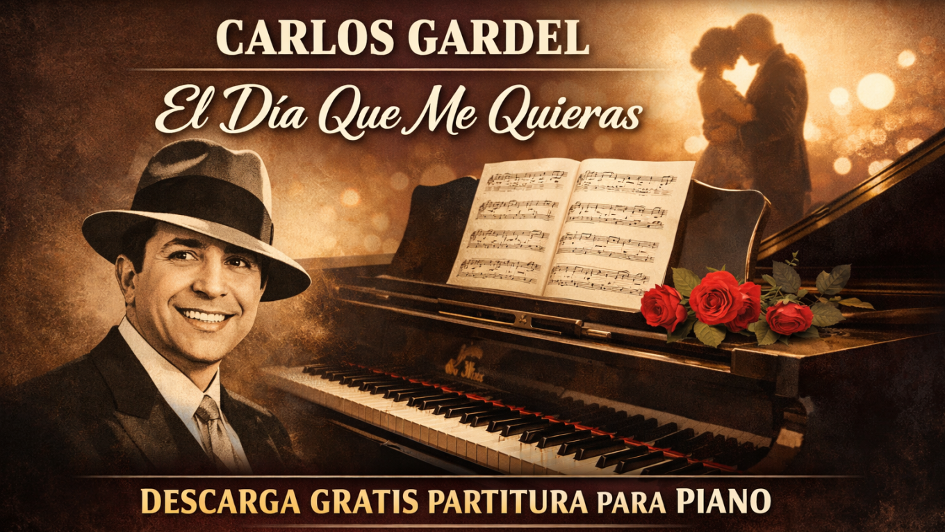 carlos gardel el dia que me quieras partitura piano gratis